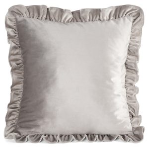 Poszewka Brenda z falbankami welwet 45×45 cm ciemnobeżowa 935063 Poszewka Brenda z falbankami welwet 45×45 cm ciemnobeżowa 935063