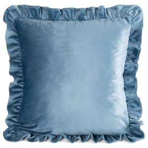 Poszewka Brenda z falbankami welwet 45×45 cm niebieska 935065 Poszewka Brenda z falbankami welwet 45×45 cm niebieska 935065