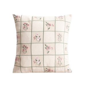 Poszewka DAMINI z dodatkiem lnu w kwiatowy wzór 45x45cm HOMLA 945949 Poszewka DAMINI z dodatkiem lnu w kwiatowy wzór 45x45cm HOMLA 945949