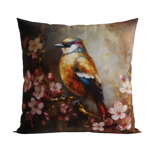 Poszewka dekoracyjna 40x40 cm Ptak Paloma Velvet różowy 812412