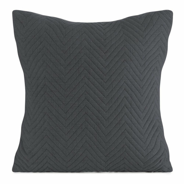Poszewka dekoracyjna 45x45 grafit, styl jodełka 990384