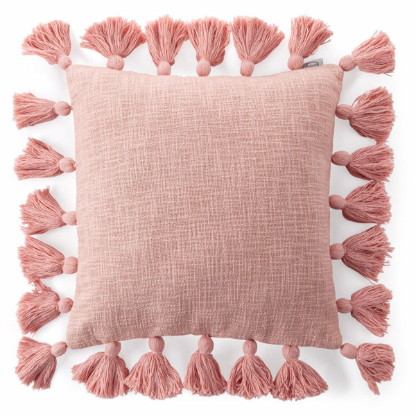 Poszewka dekoracyjna ASTI 45x45 cm boho frędzle róż chwosty 413529