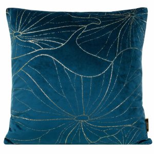 Poszewka dekoracyjna BLINK 25 45×45 cm granatowa welwetowa wzór roślinny 1023040 Poszewka dekoracyjna BLINK 25 45×45 cm granatowa welwetowa wzór roślinny 1023040