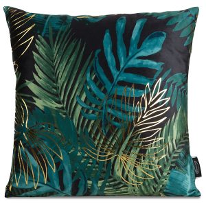 Poszewka dekoracyjna Davos 45×45 cm czarno-złota 431337 Poszewka dekoracyjna Davos 45×45 cm czarno-złota 431337
