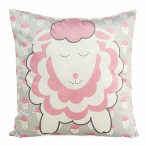 Poszewka dekoracyjna dla dzieci KIDS Baranki 45×45 cm różowo srebrna 1023033 Poszewka dekoracyjna dla dzieci KIDS Baranki 45×45 cm różowo srebrna 1023033