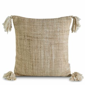 Poszewka dekoracyjna GATI 40×40 cm boho frędzle beż chwosty 411654 Poszewka dekoracyjna GATI 40×40 cm boho frędzle beż chwosty 411654