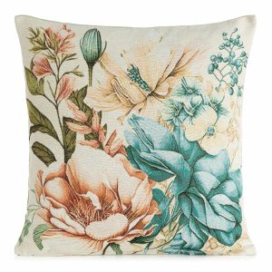Poszewka dekoracyjna GOBELIN 10 45×45 cm kremowa żakardowa roślinny wzór 1023042 Poszewka dekoracyjna GOBELIN 10 45×45 cm kremowa żakardowa roślinny wzór 1023042