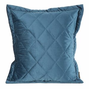 Poszewka dekoracyjna KRISTIN 45×45 cm welwet pikowana glamour granatowa 1023029 Poszewka dekoracyjna KRISTIN 45×45 cm welwet pikowana glamour granatowa 1023029
