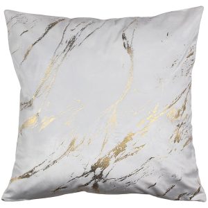 Poszewka dekoracyjna Storm 45×45 cm biało-złota 236013