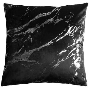 Poszewka dekoracyjna Storm 45×45 cm czarno-srebrna 236014