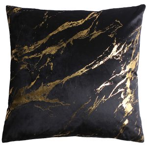 Poszewka dekoracyjna Storm 45×45 cm czarno-złota 236015 Poszewka dekoracyjna Storm 45×45 cm czarno-złota 236015