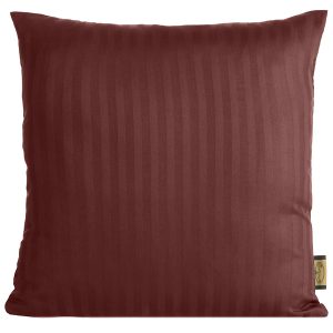 Poszewka dekoracyjna Vera z bawełny satynowej w prążki 40×40 cm burgundowa 795688
