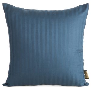 Poszewka dekoracyjna Vera z bawełny satynowej w prążki 40×40 cm granatowa 795690