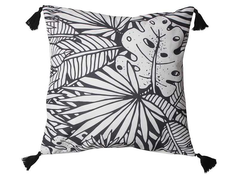 Poszewka dekoracyjna Ystad 45x45 cm biało-czarna 236017