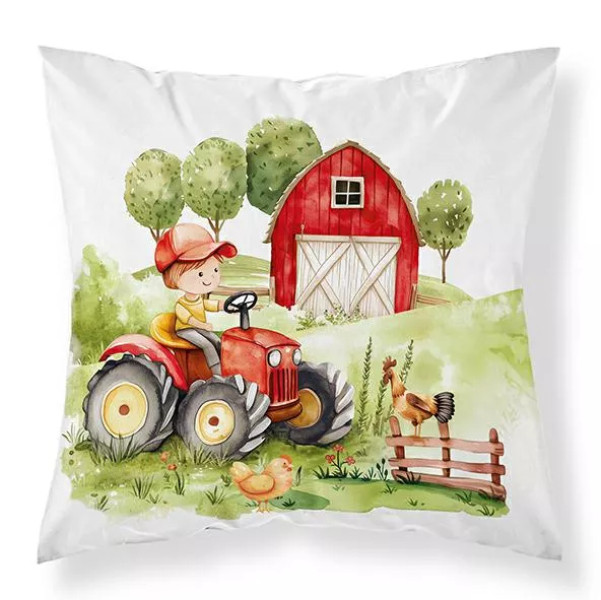 Poszewka dziecięca 40x40 - 58 A - z motywem farmy biała - Sweet Dreams 1001770