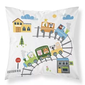 Poszewka dziecięca 40×40 – 60 A – z motywem kolei biała – Sweet Dreams 1001761 Poszewka dziecięca 40×40 – 60 A – z motywem kolei biała – Sweet Dreams 1001761