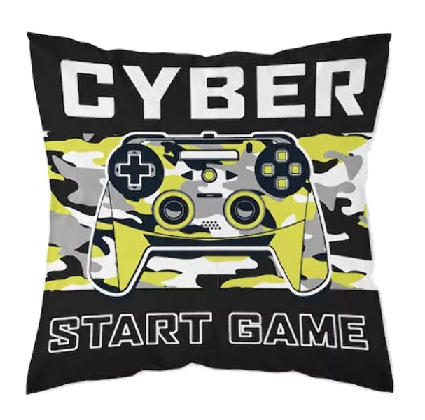 Poszewka dziecięca 40x40 szara czarna gaming MF 24 Kids 114 1001763