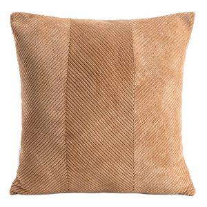 Poszewka FALLERE ze sztruksowym wzorem brązowa 45×45 cm HOMLA 913034 Poszewka FALLERE ze sztruksowym wzorem brązowa 45×45 cm HOMLA 913034