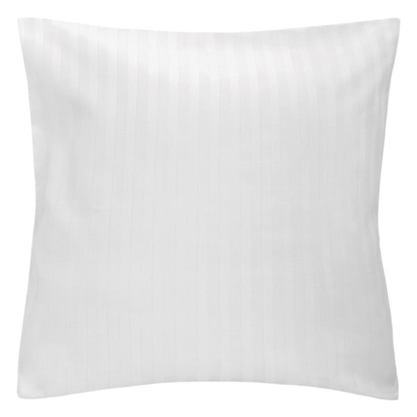 Poszewka hotelowa 40x40 biała adamaszkowa na zakładkę paski 1 cm 969704