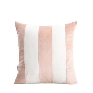 Poszewka MANO z dodatkiem lnu w beżowe pasy 45x45cm HOMLA 945950
