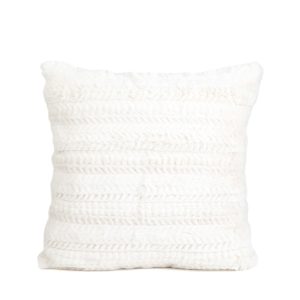 Poszewka MARIL ze sztucznym futerkiem ecru 45×45 cm HOMLA 900297