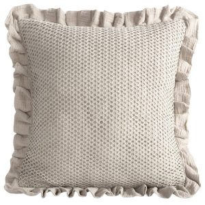 Poszewka MUSLIN 2 bawełniana beżowa siateczka 45×45 cm 949616 Poszewka MUSLIN 2 bawełniana beżowa siateczka 45×45 cm 949616