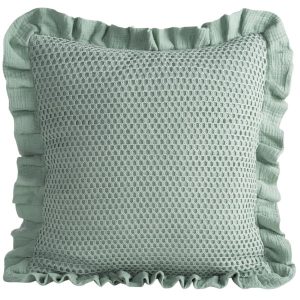 Poszewka MUSLIN 2 bawełniana miętowa siateczka 45×45 cm 949613 Poszewka MUSLIN 2 bawełniana miętowa siateczka 45×45 cm 949613