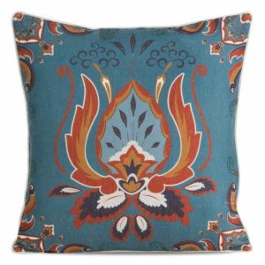 Poszewka na poduszę wzór BOHO LEN/11 45×45 cm turkusowa 413609 Poszewka na poduszę wzór BOHO LEN/11 45×45 cm turkusowa 413609