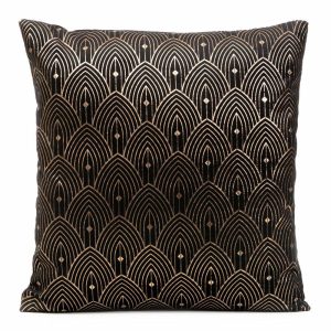 Poszewka na poduszkę AGNES 40×40 cm czarna art deco 411562 Poszewka na poduszkę AGNES 40×40 cm czarna art deco 411562
