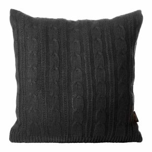 Poszewka na poduszkę AKRYL/2 45×45 cm czarna warkocz 411649 Poszewka na poduszkę AKRYL/2 45×45 cm czarna warkocz 411649