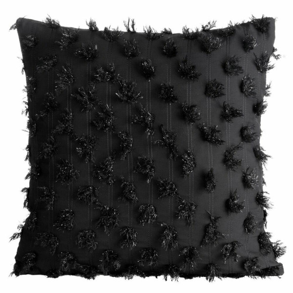 Poszewka na poduszkę AURELIA 45x45 cm czarna pompony 413581