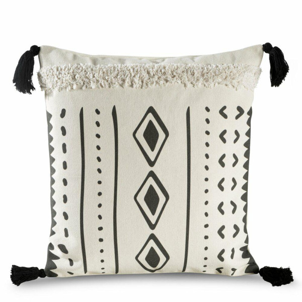 Poszewka na poduszkę BOHO 24 chwosty 45x45 kremowa 413535