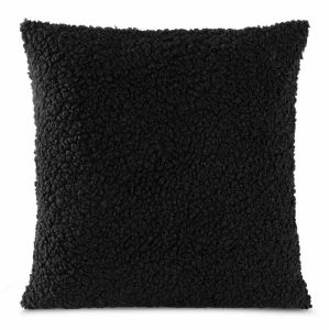 Poszewka na poduszkę BUKLA 45×45 cm baranek czarna 411591 Poszewka na poduszkę BUKLA 45×45 cm baranek czarna 411591