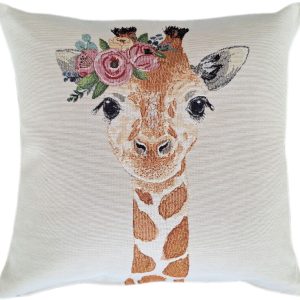 Poszewka na poduszkę jasiek 45×45 cm żakardowa dekoracyjna żyrafa glam 691853 Poszewka na poduszkę jasiek 45×45 cm żakardowa dekoracyjna żyrafa glam 691853