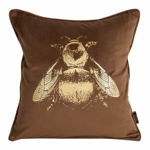Poszewka na poduszkę Len złoy nadruk blink 45×45 cm 411616 Poszewka na poduszkę Len złoy nadruk blink 45×45 cm 411616