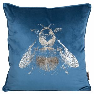 Poszewka na poduszkę nadruk BLINK 45×45 cm niebieska 411483