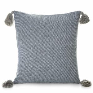 Poszewka na poduszkę POLY06 srebrna 45×45 cm chwosty 411556