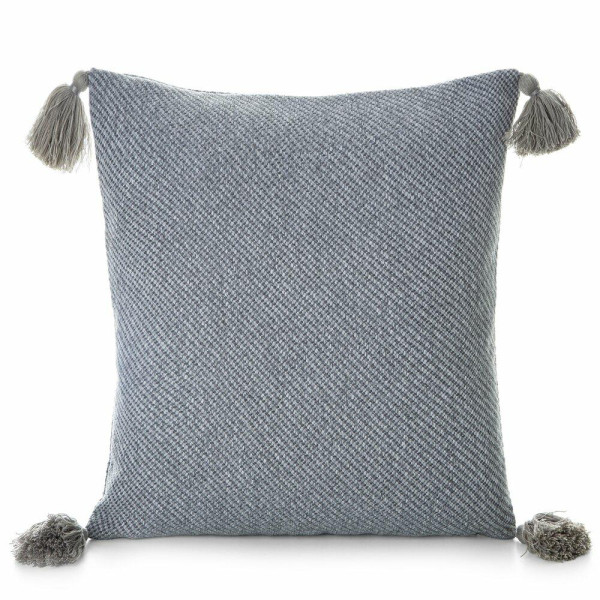 Poszewka na poduszkę POLY06 srebrna 45x45 cm chwosty 411556
