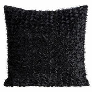 Poszewka na poduszkę TIFFANY 45×45 cm czarna falbany 413610 Poszewka na poduszkę TIFFANY 45×45 cm czarna falbany 413610