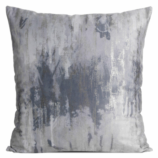 Poszewka na poduszkę TINA 45x45 cm przecierana srebrna 413541
