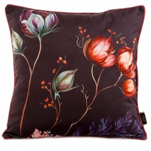 Poszewka na poduszkę VELVET/130 45×45 cm ciemne kwiaty 413612 Poszewka na poduszkę VELVET/130 45×45 cm ciemne kwiaty 413612