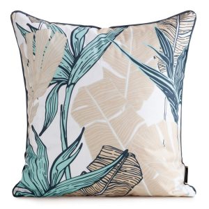 Poszewka ogrodowa GARDEN 14A wielokolorowa 45×45 cm liście wodoodporna 951415