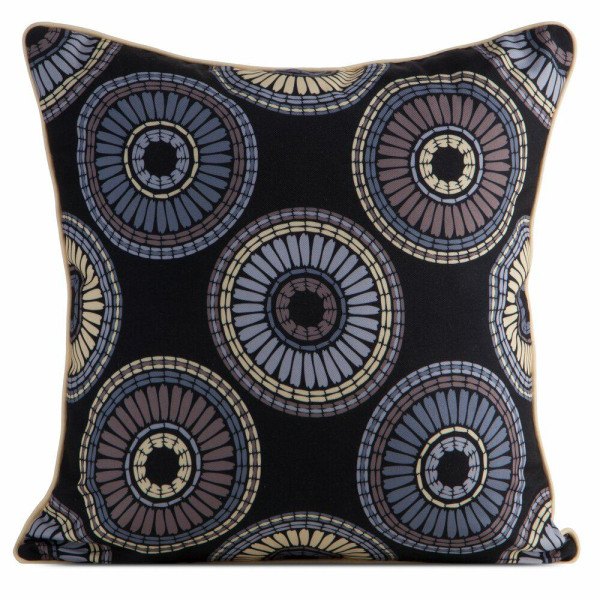 Poszewka ogrodowa GARDEN 19A czarna 45x45 cm wzory wodoodporna 951422