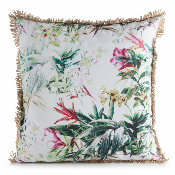 Poszewka ogrodowa GARDEN 31B biała 45x45 cm kwiaty wodoodporna 951427
