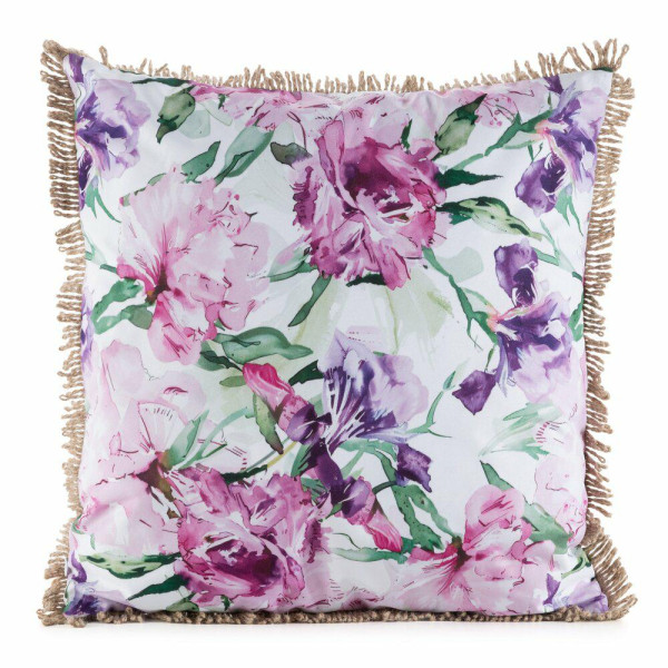 Poszewka ogrodowa GARDEN/34B różowo fioletowa 45x45 cm kwiaty wodoodporna 951418