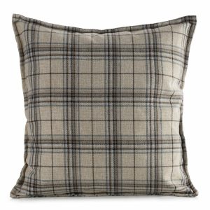 Poszewka ogrodowa GARDEN beżowa 45×45 cm krata wodoodporna 951419