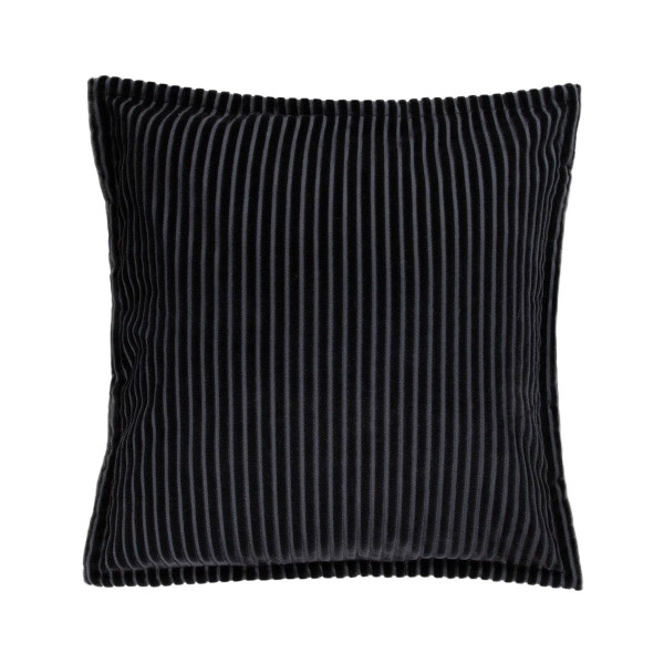 Poszewka SAMT welurowa struktura sztruksu czarna 45x45 cm HOMLA 900289