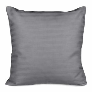 Poszewka satynowa 40×40 antracytowa szara pasy jednobarwna 84300 Poszewka satynowa 40×40 antracytowa szara pasy jednobarwna 84300