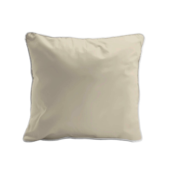 Poszewka satynowa 40x40 beżowa jasna z lamówką Mako Satin 62 965036