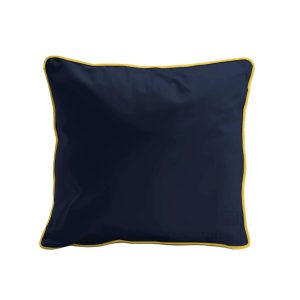 Poszewka satynowa 40×40 granatowa z lamówką Mako Satin 62 965021